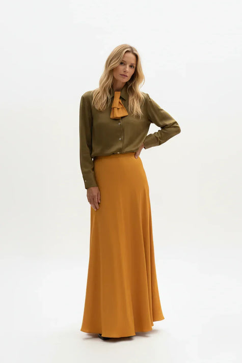 Falda capa XIMENA Ocre - Mariandrada