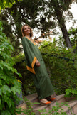 Caftán AMIRA Bicolor Verde